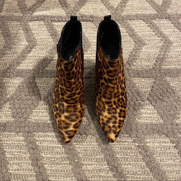 NINE WEST - Leopard Print Booties - Picture 1 of 3